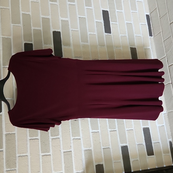 Burgundy Empire Waist A Line Dress NWT - Picture 6 of 17